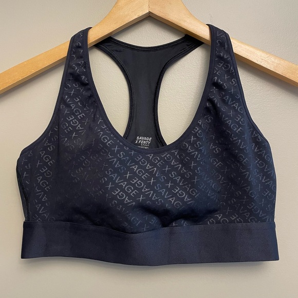 Savage x FENTY Sports Bra Medium Black - Picture 2 of 5